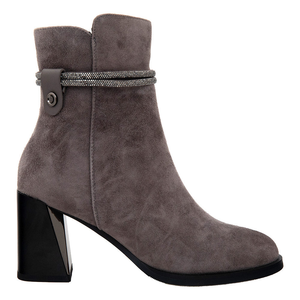 Botine toc gros 121 gri velur