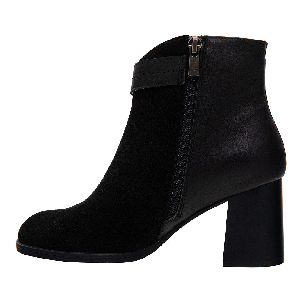 Botină cu toc gros 5101 negru
