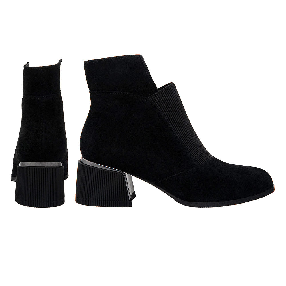 Botine toamna 1046 negru velur