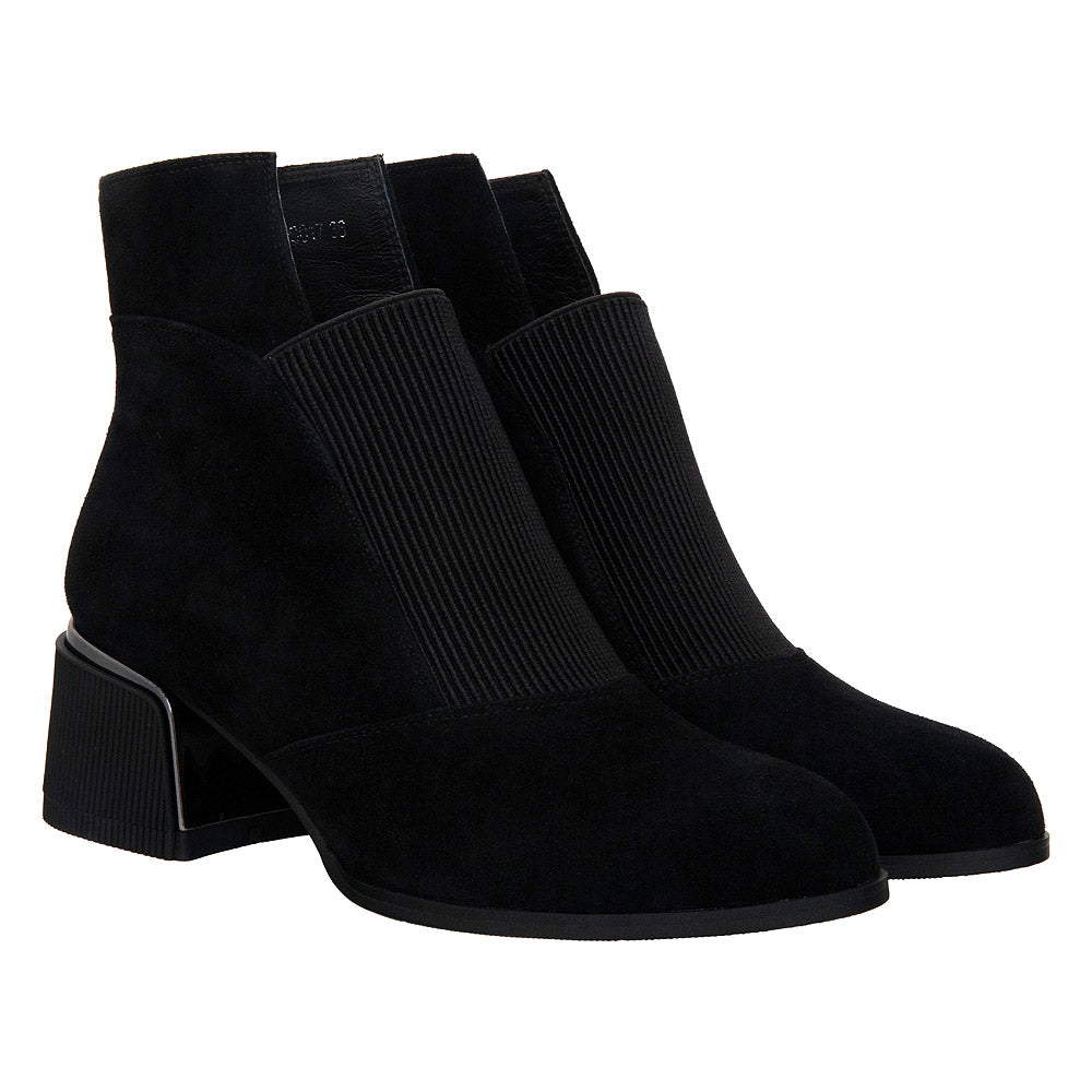 Botine toamna 1046 negru velur