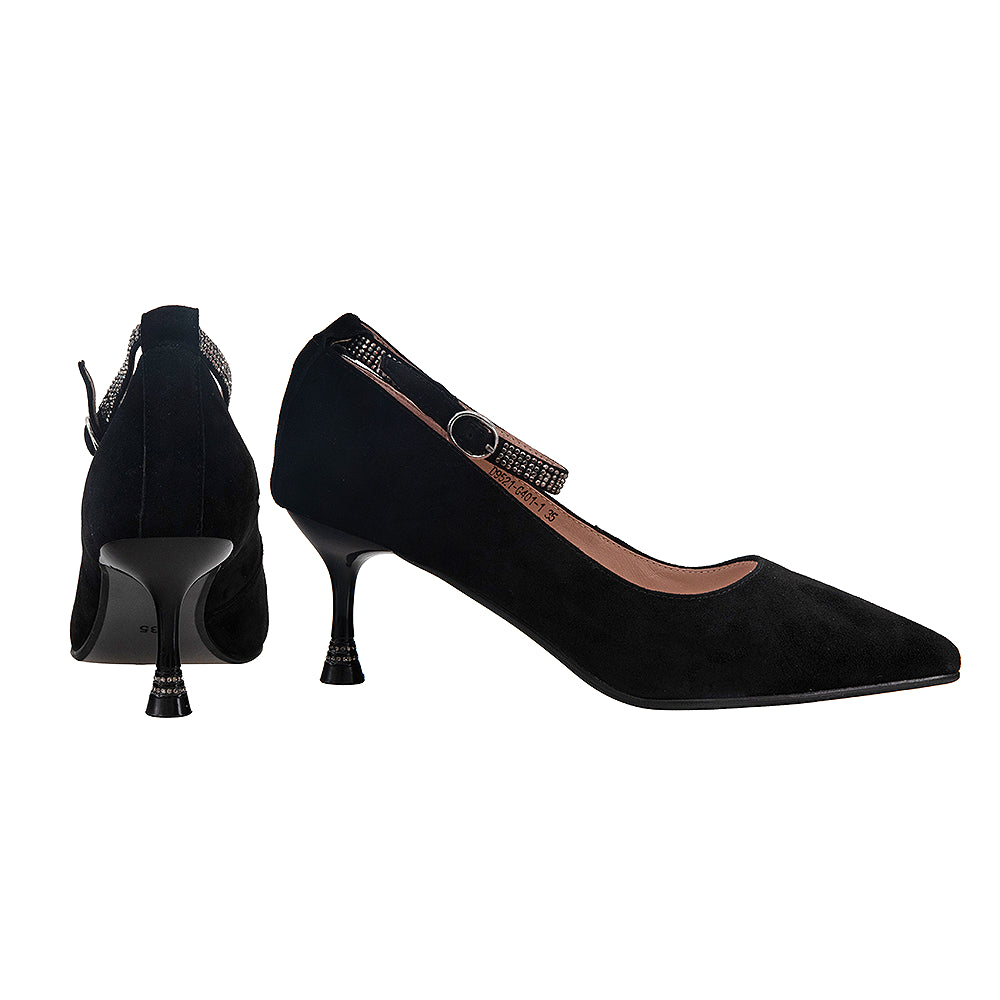 Pantofi dama 9521 velur bareta
