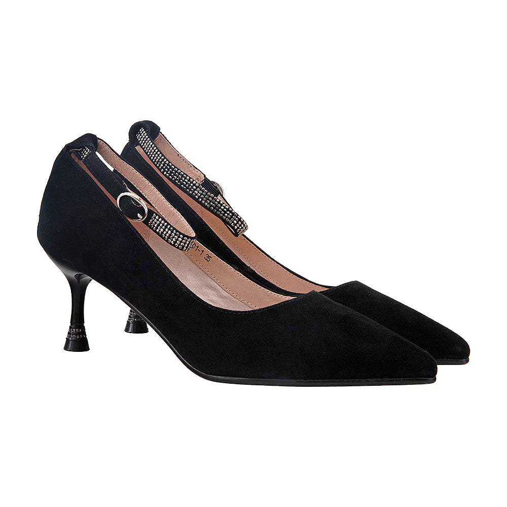 Pantofi dama 9521 velur bareta