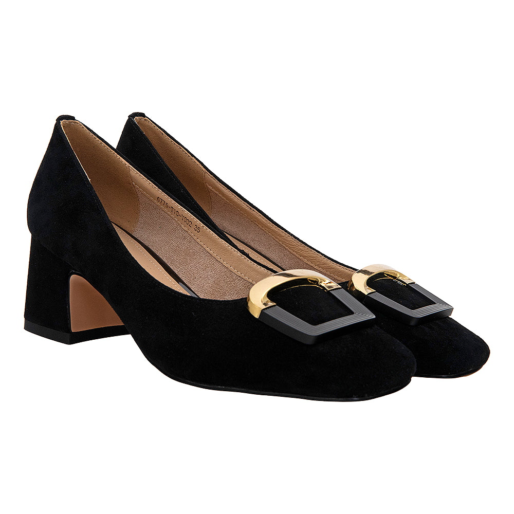 Pantofi dama 6775 negru velur