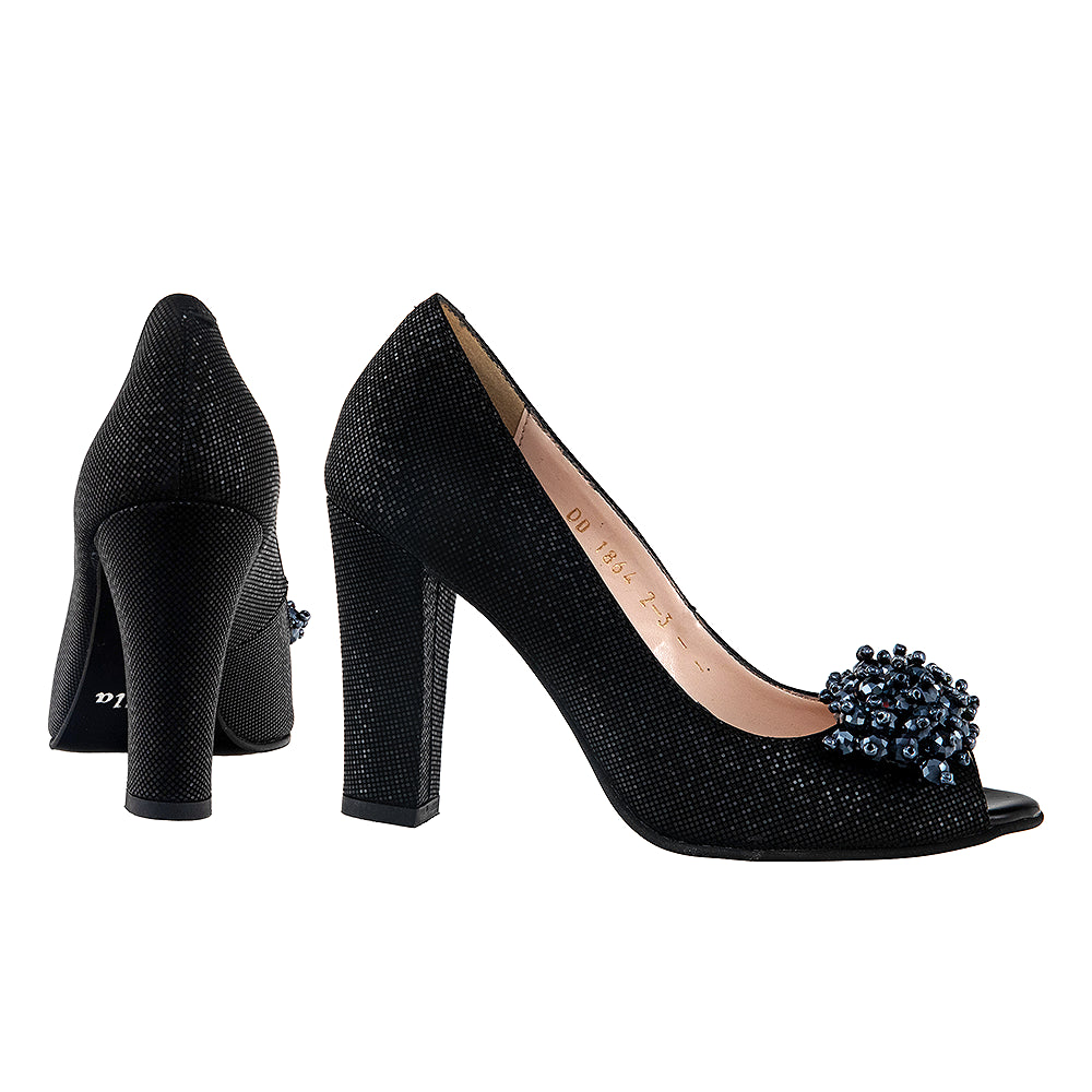 Pantofi dama 1864 negri sclipici