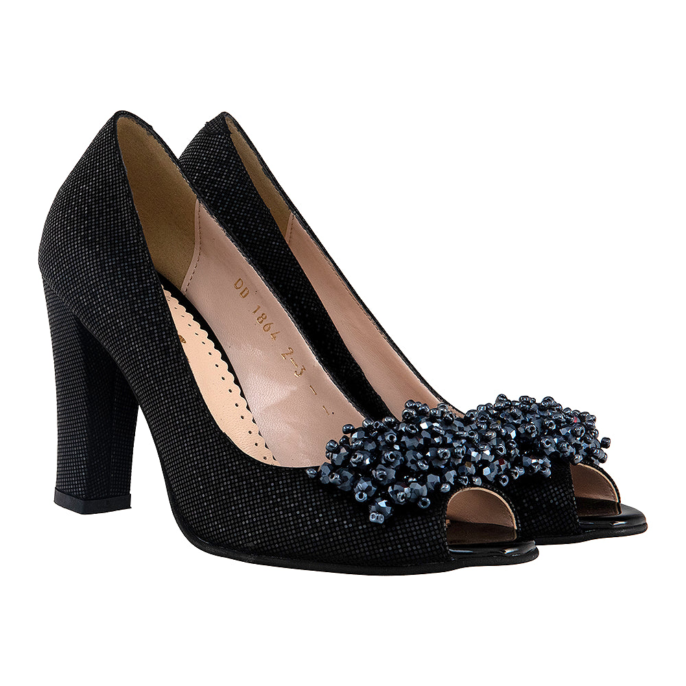 Pantofi dama 1864 negri sclipici