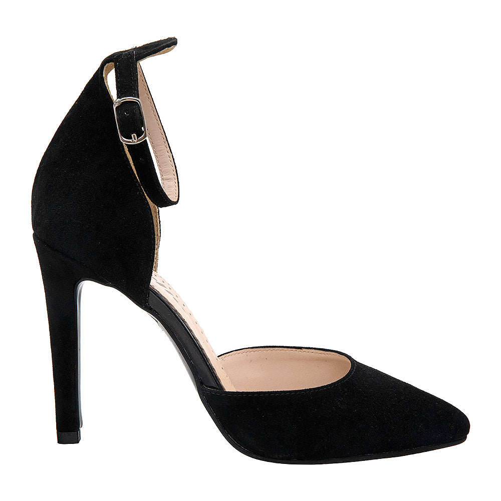 Pantofi dama eleganti 222 negru velur