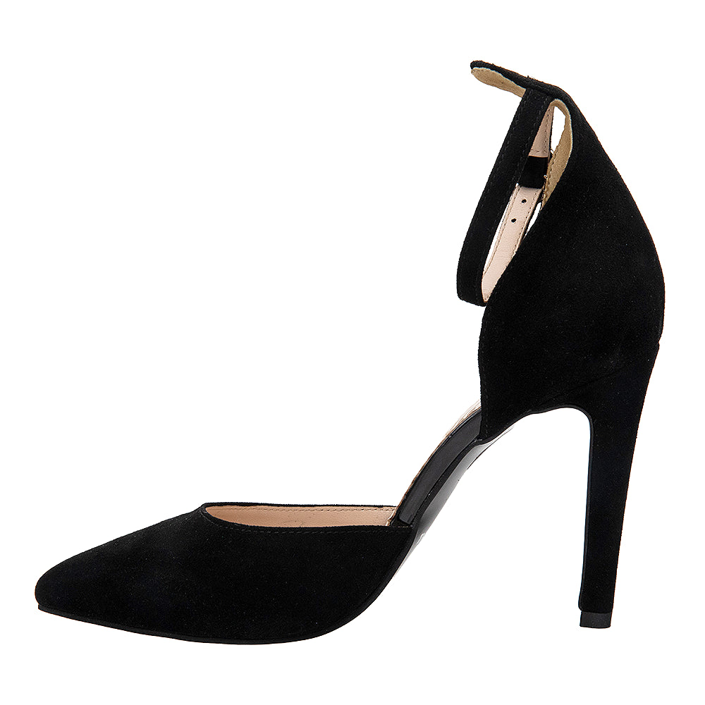 Pantofi dama eleganti 222 negru velur