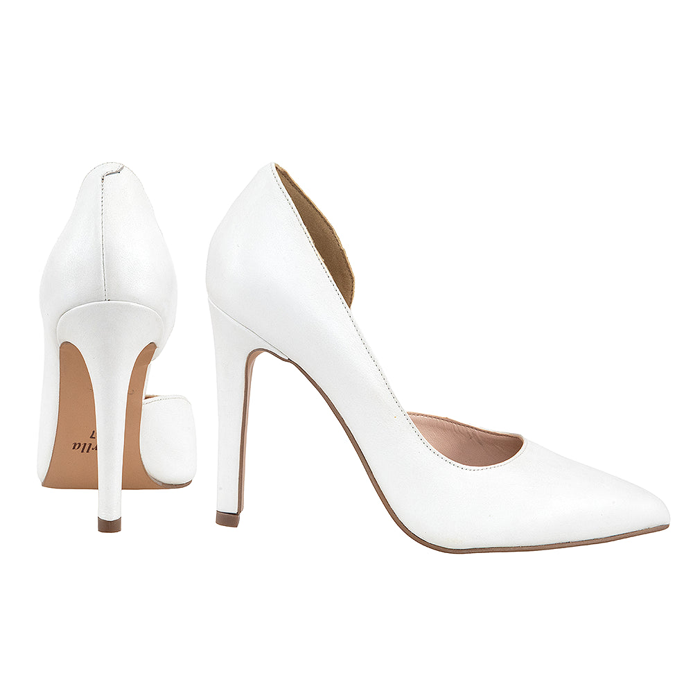 Pantofi dama stiletto 1856 albi