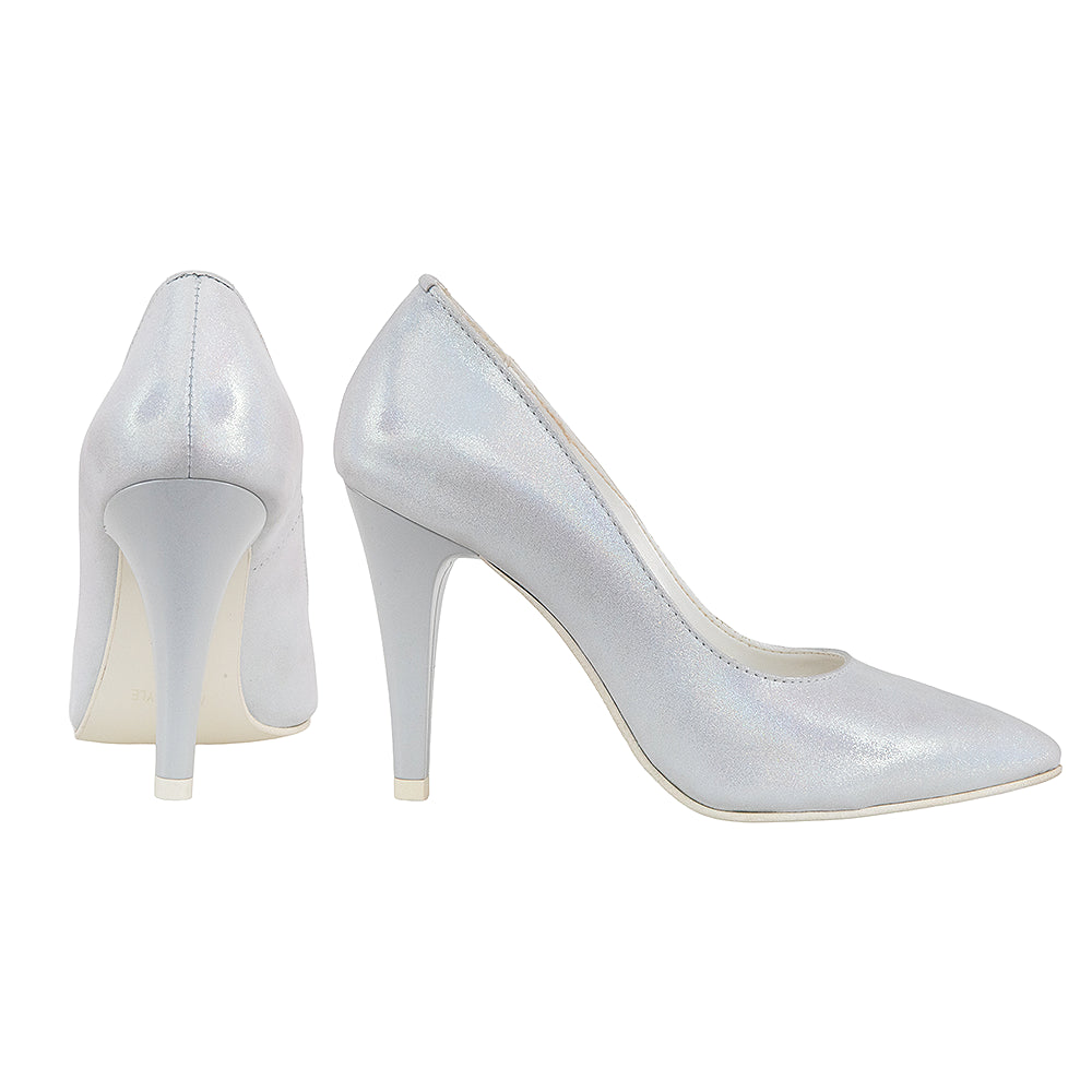 Pantofi dama 175 alb sidefat