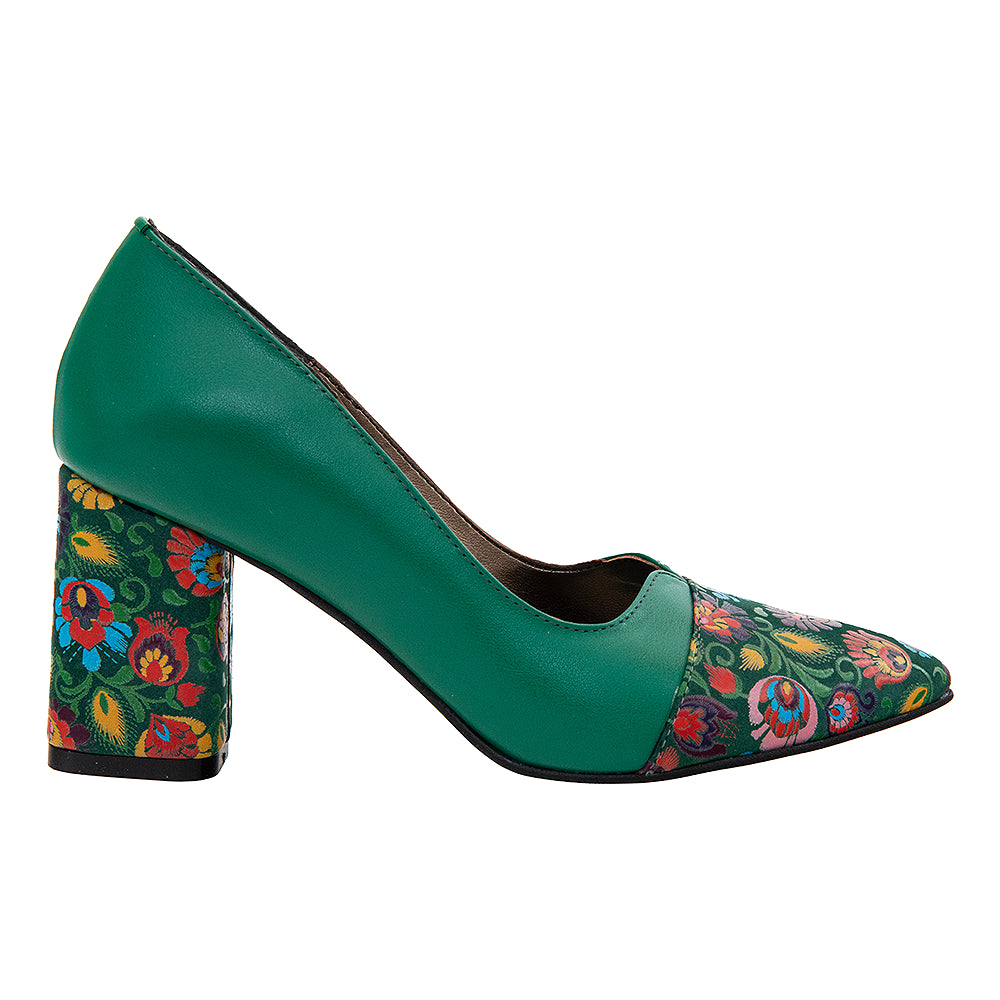 Pantofi cu toc 675 verde