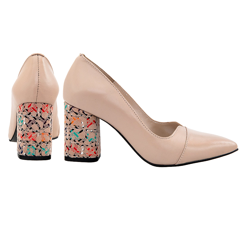 Pantofi cu toc 675 roz