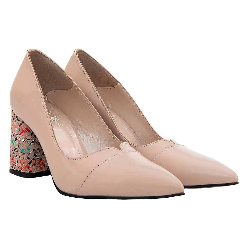 Pantofi cu toc 675 roz