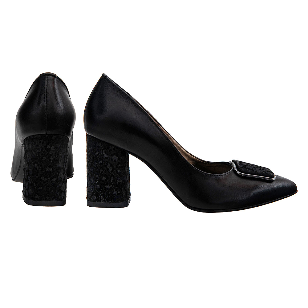 Pantofi cu toc 663 negri