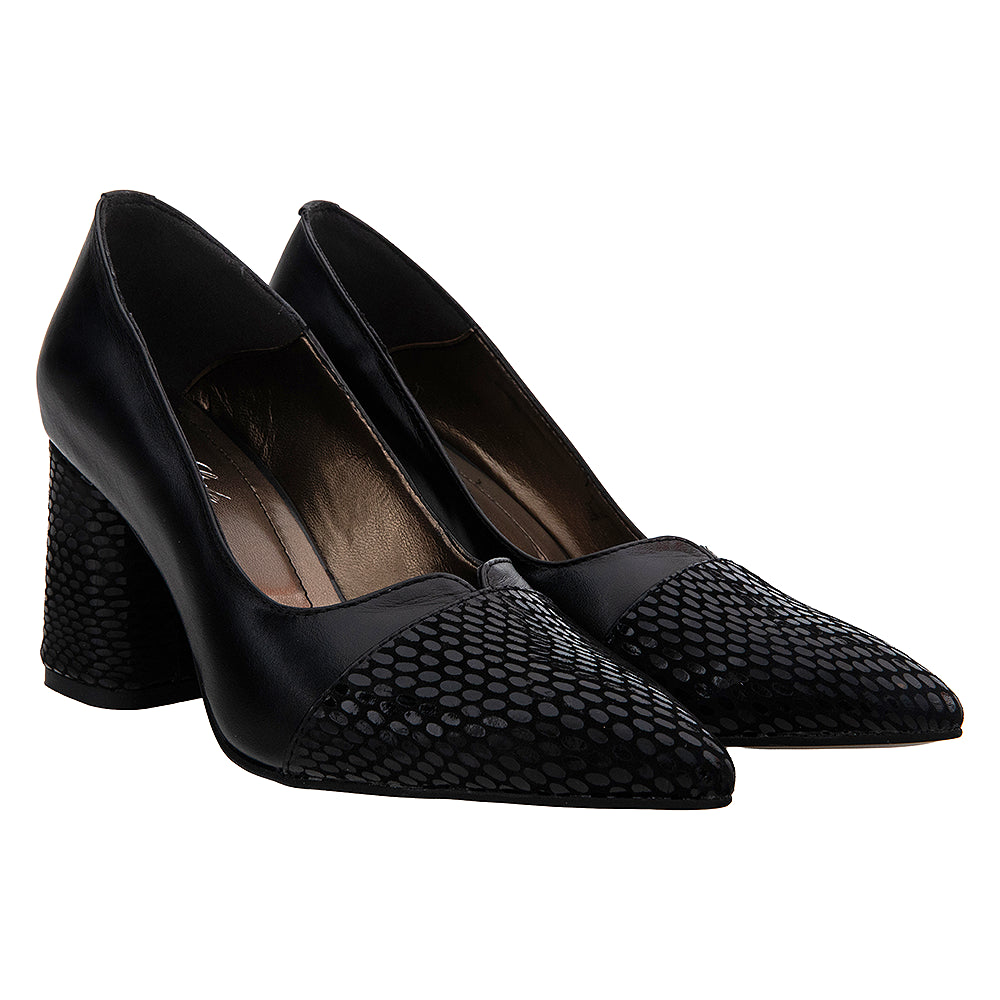 Pantofi cu toc 675 negru