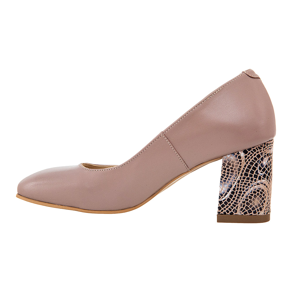 Pantofi cu toc gros 350 bej