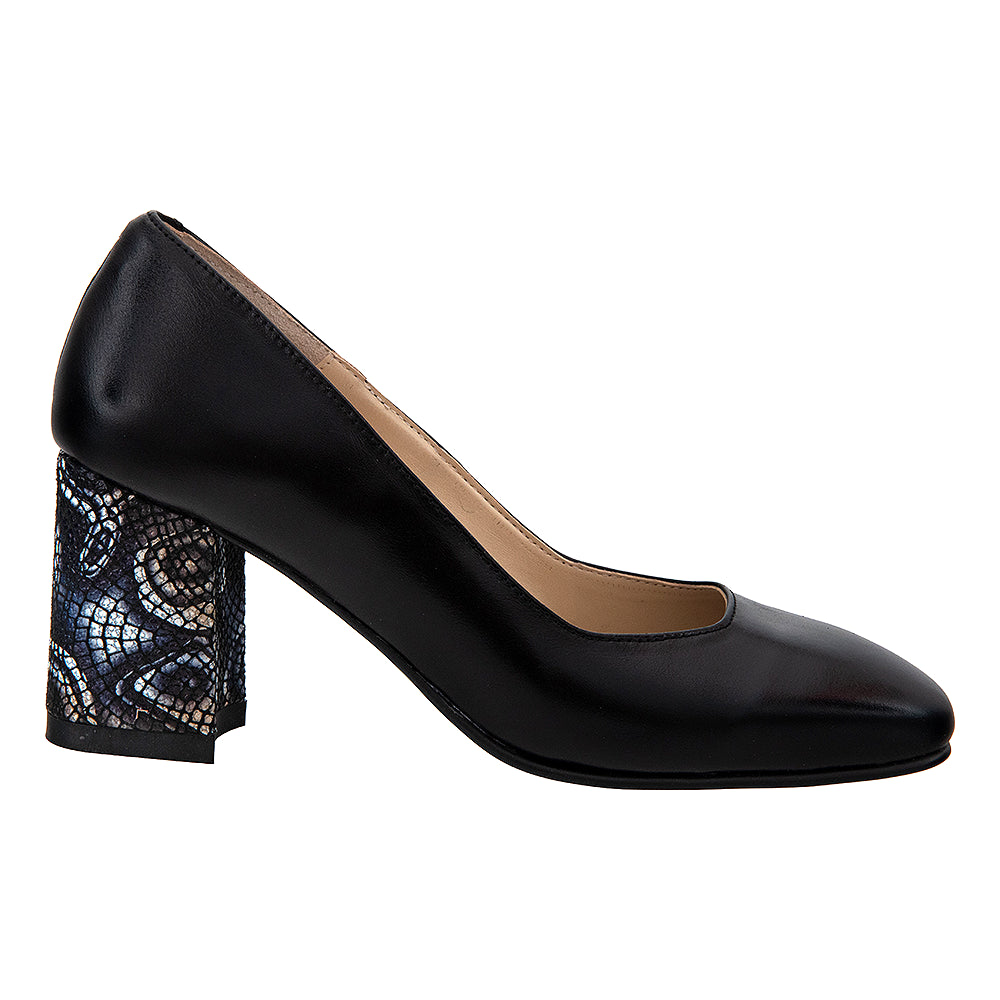 Pantofi cu toc gros 350 negru