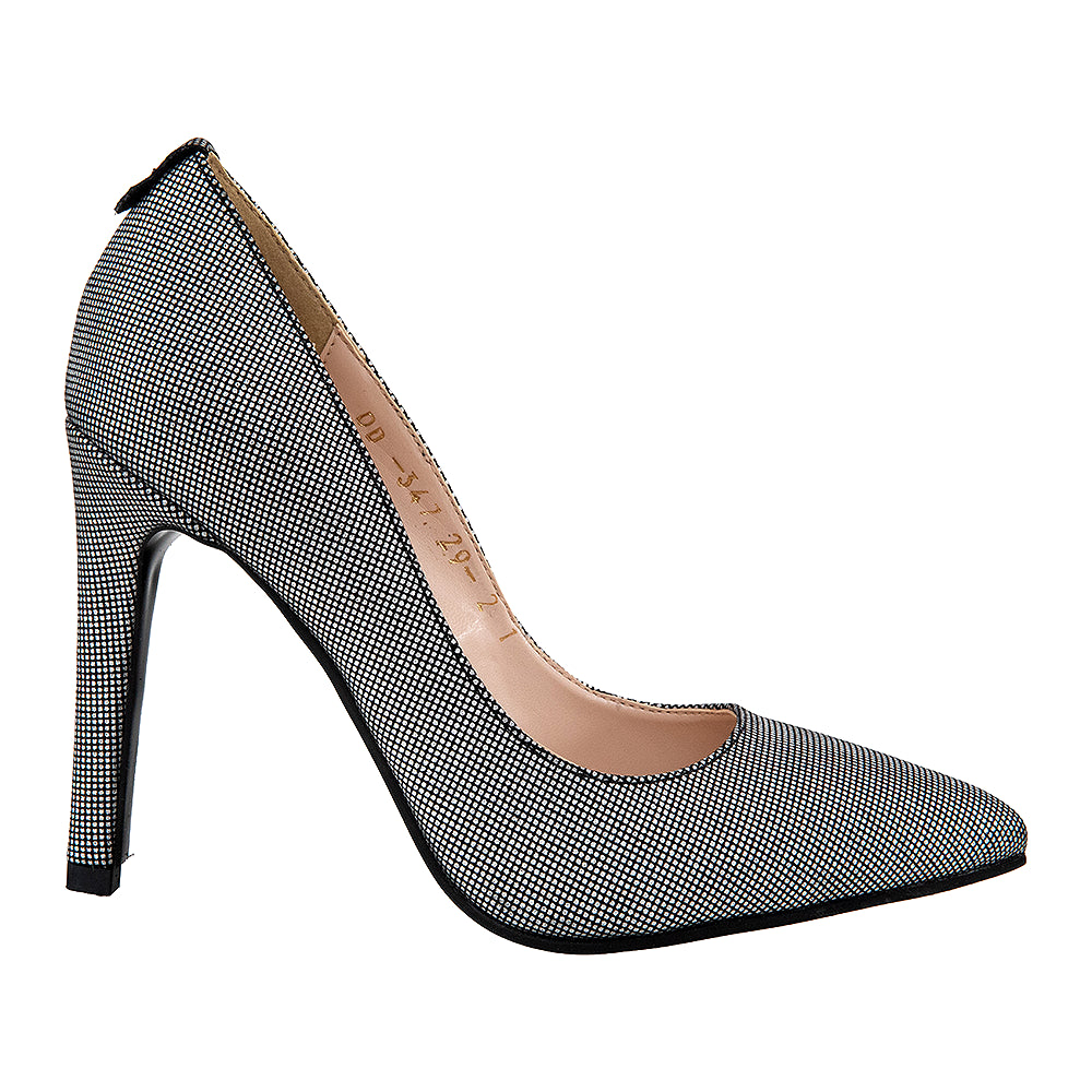 Pantofi eleganti stiletto 347 alb-negru