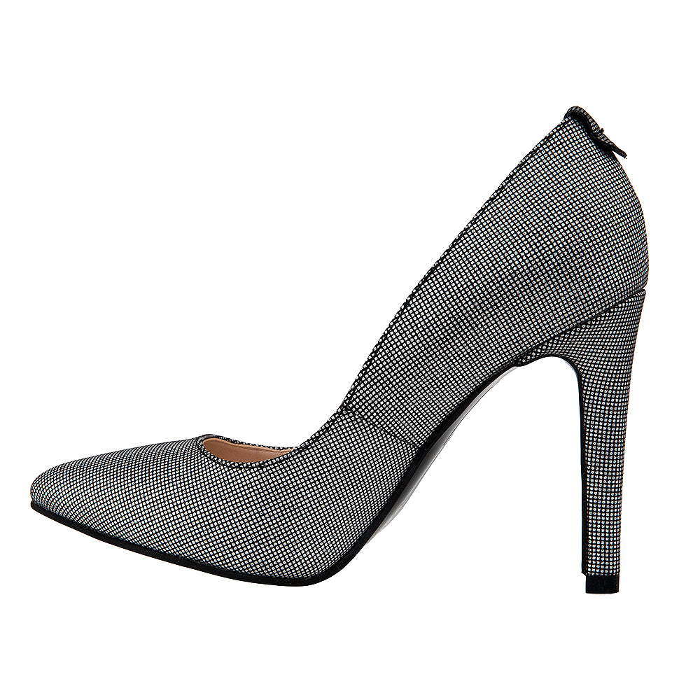 Pantofi eleganti stiletto 347 alb-negru