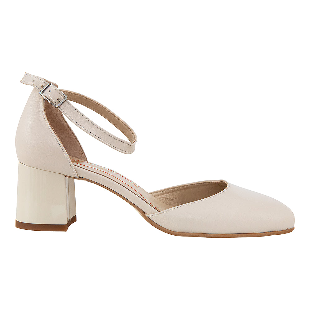 Pantofi dama 866 bej cu bareta
