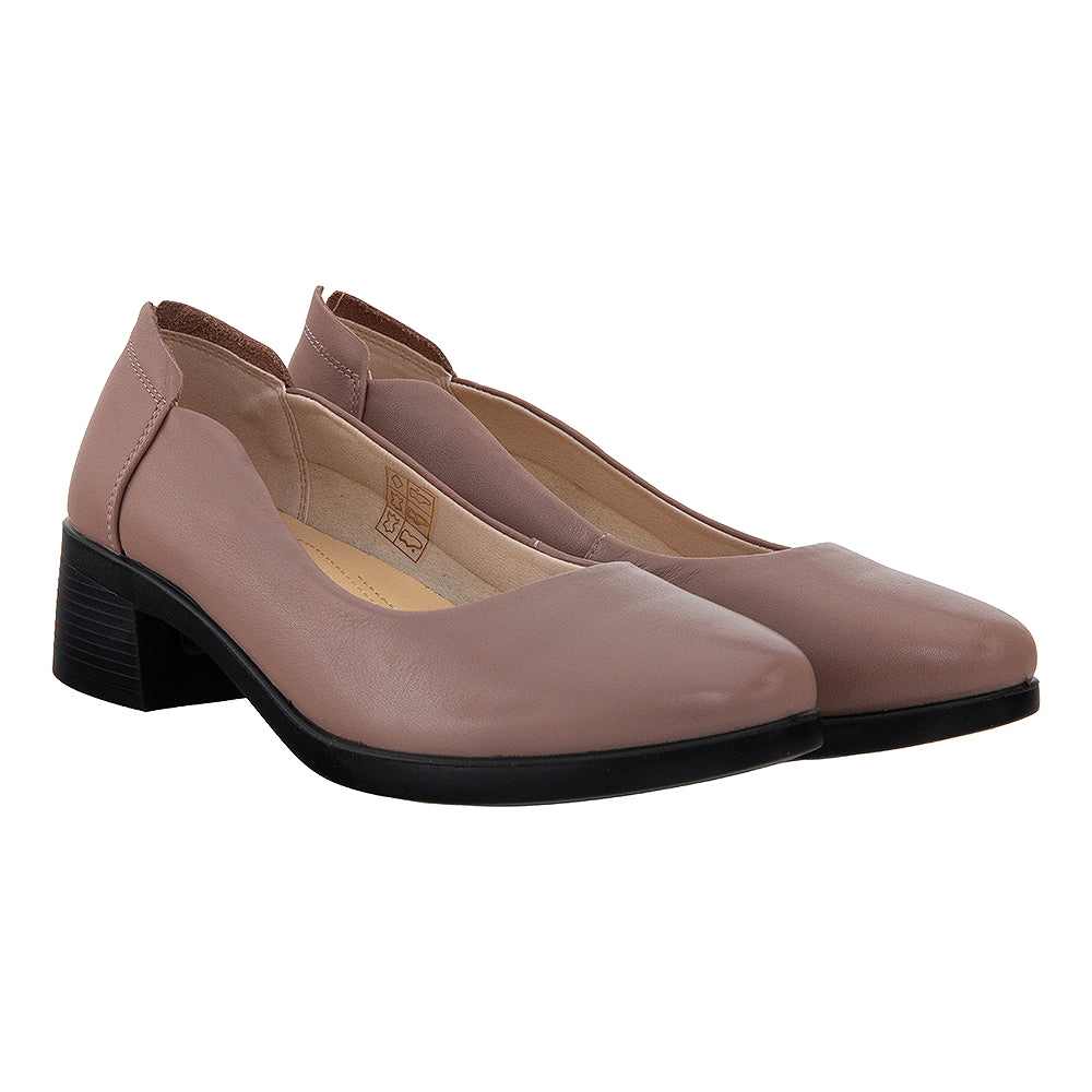 Pantofi damă cu toc mic 1025 kaki