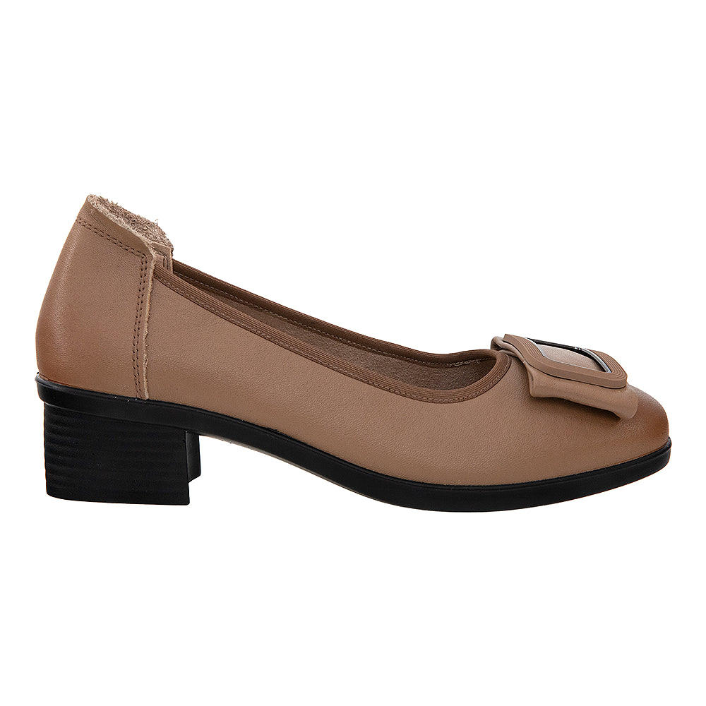 pantofi dama piele naturala comozi 0650 kaki