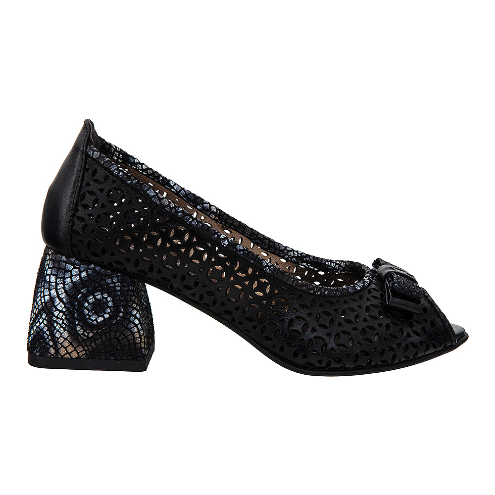Pantofi cu toc gros 242 negri
