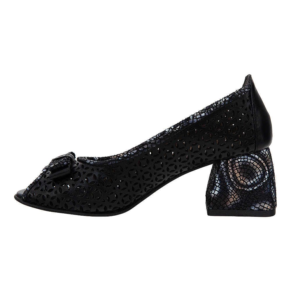 Pantofi cu toc gros 242 negri