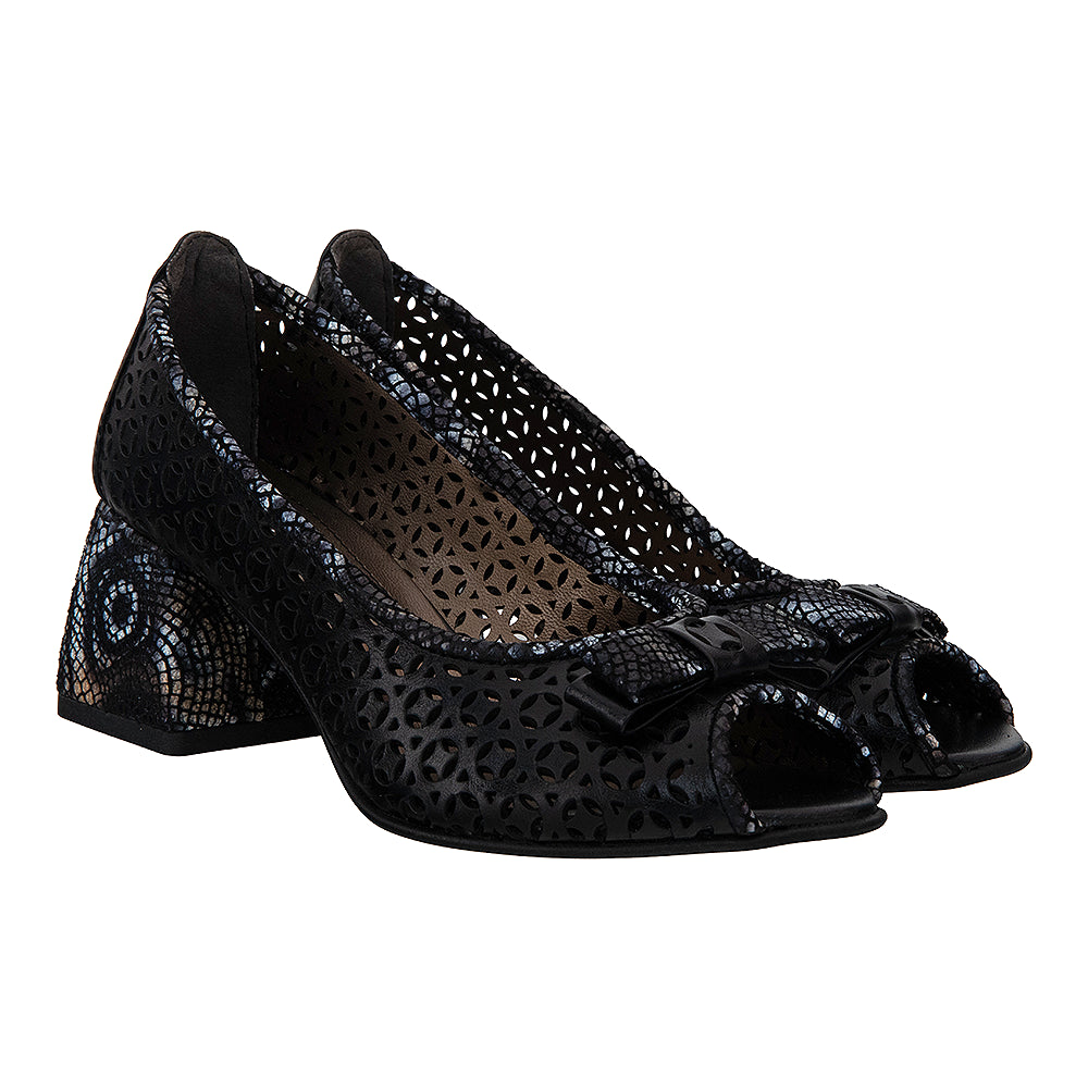 Pantofi cu toc gros 242 negri