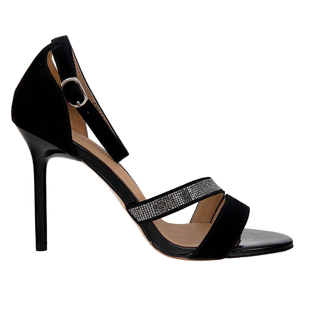 Sandale dama 6064 stiletto negru