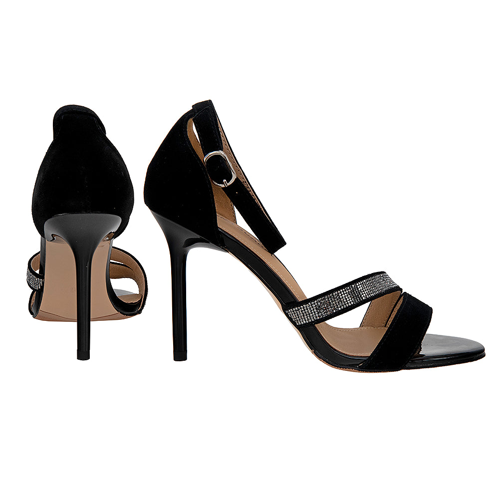 Sandale dama 6064 stiletto negru