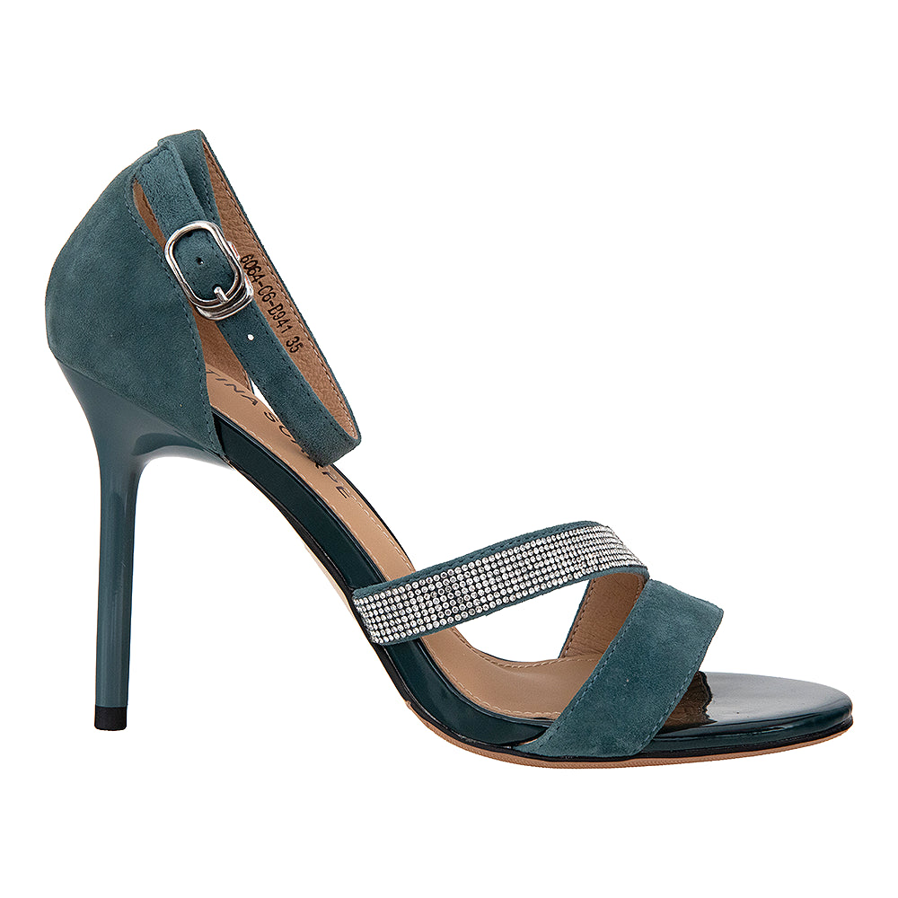 Sandale dama 941 stiletto albastru