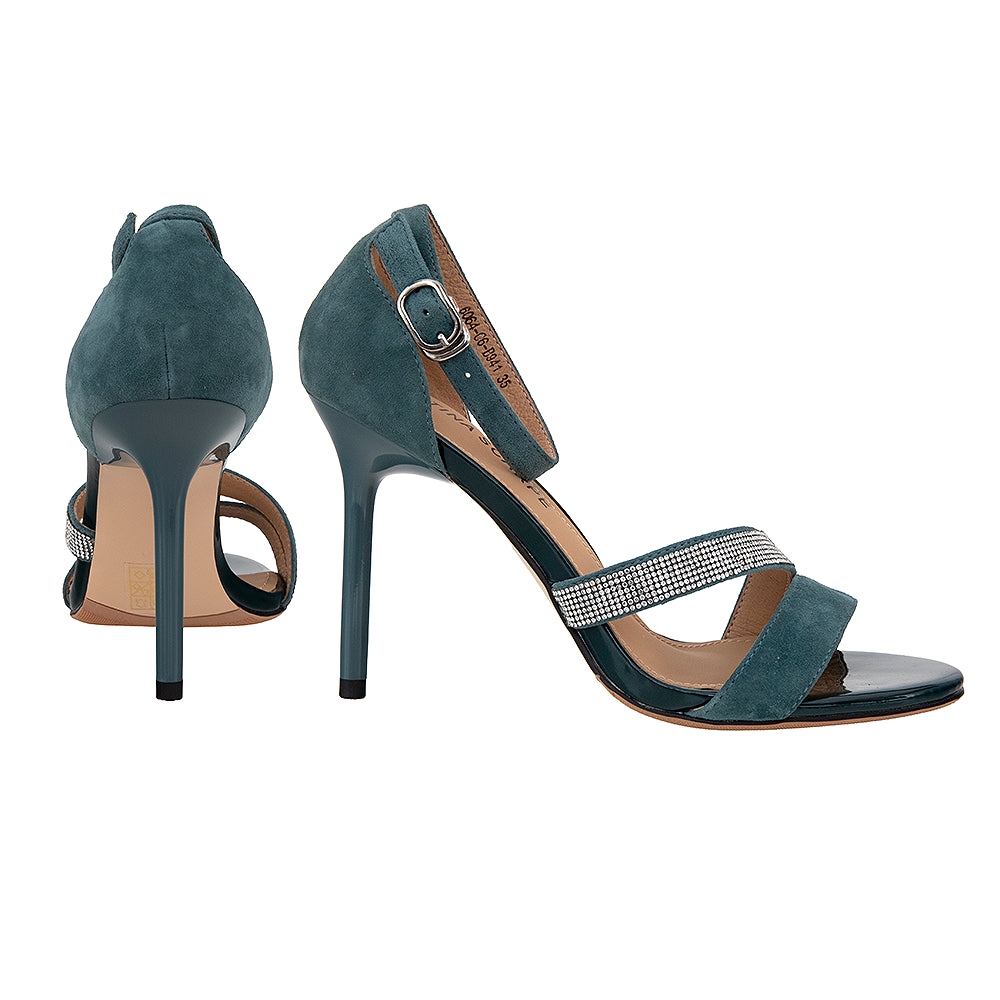 Sandale dama 941 stiletto albastru