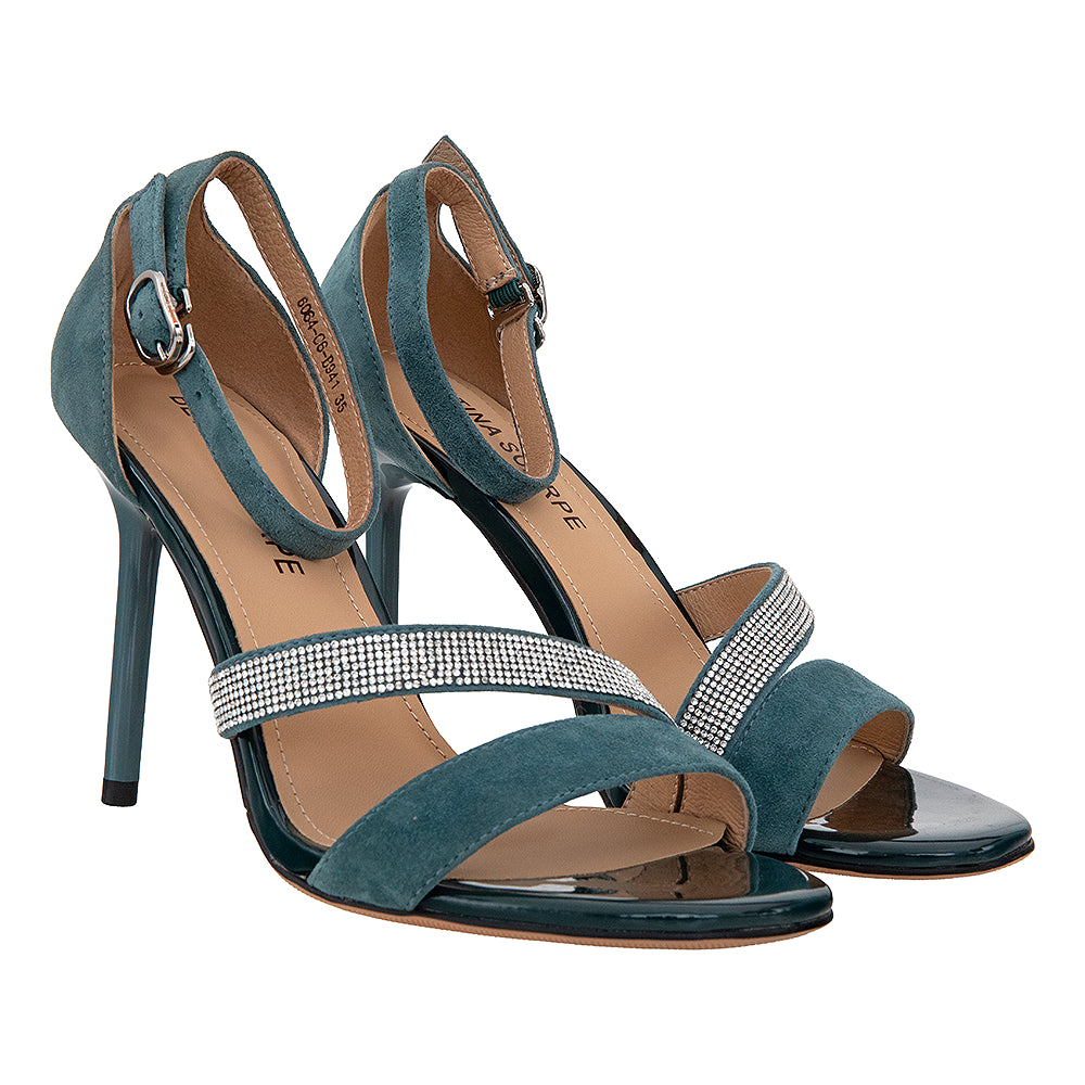 Sandale dama 941 stiletto albastru