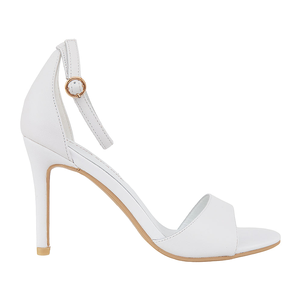 Sandale dama 01750 stiletto albi