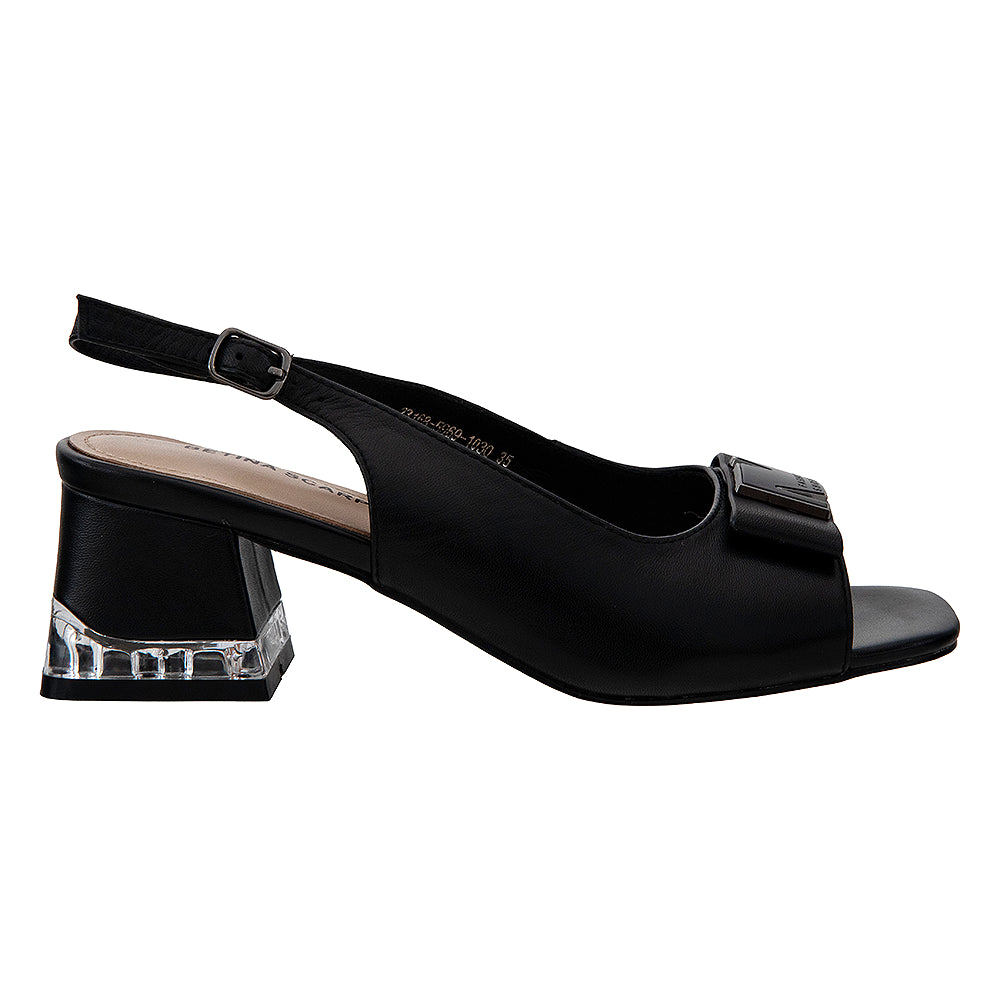 Sandale cu toc 23168 negru