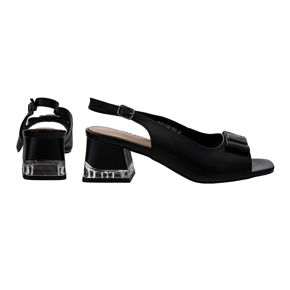 Sandale cu toc 23168 negru