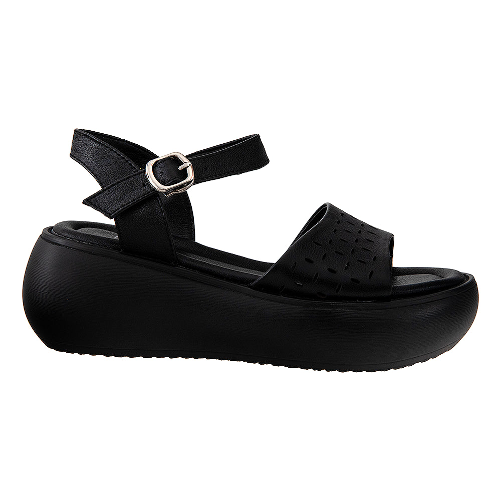 Sandale cu platforma FF05 negru