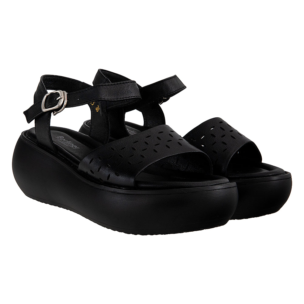 Sandale cu platforma FF05 negru