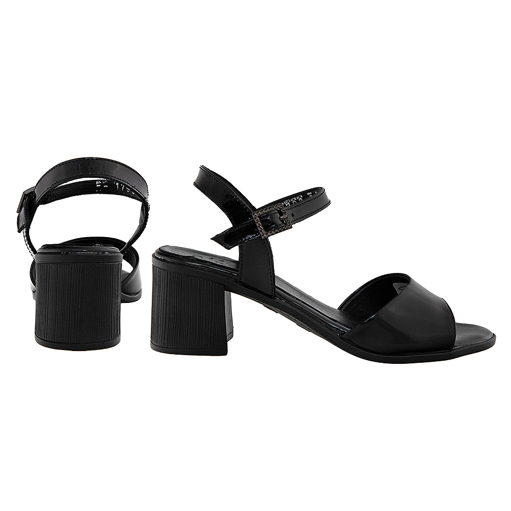 Sandale cu toc gros 1807 negru