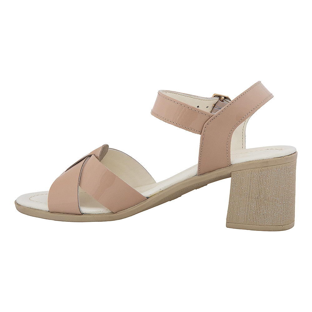 Sandale dama cu toc gros 1793 bej