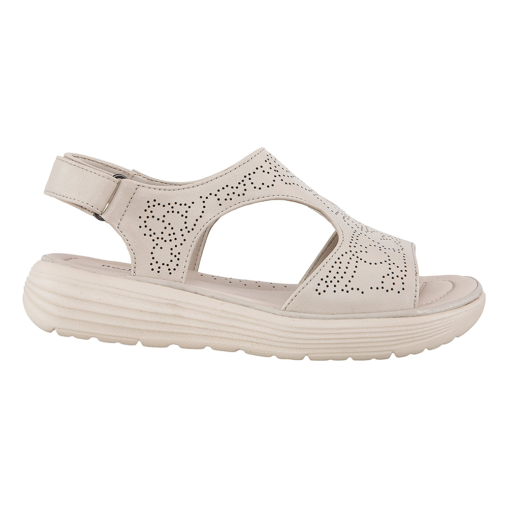 Sandale dama bej cu talpa usoara 56686 crem
