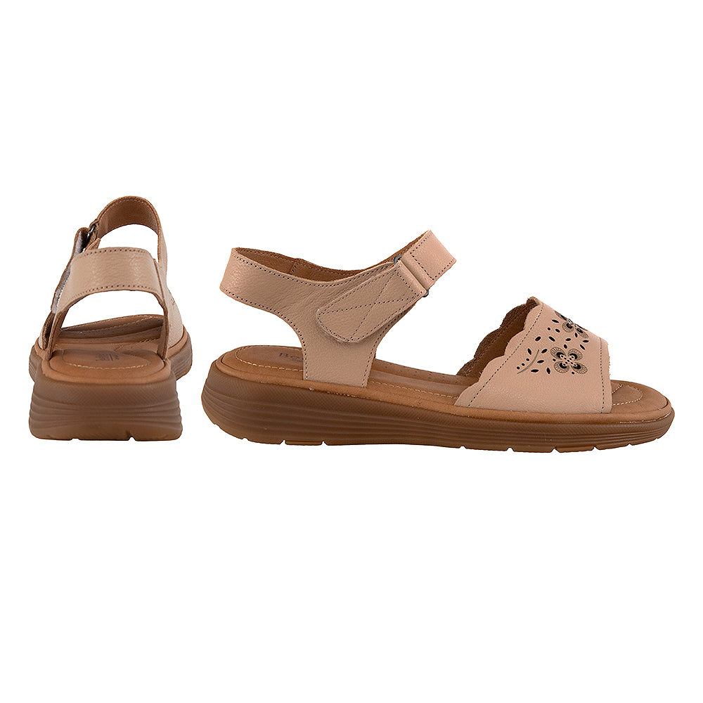 Sandale comode dama bej 53308 apricot
