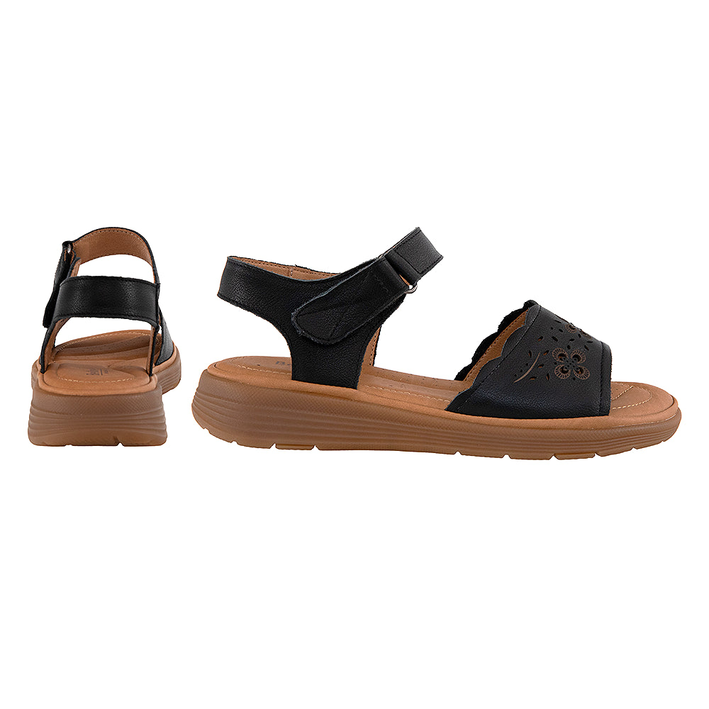 Sandale comode dama bej 53308 negru