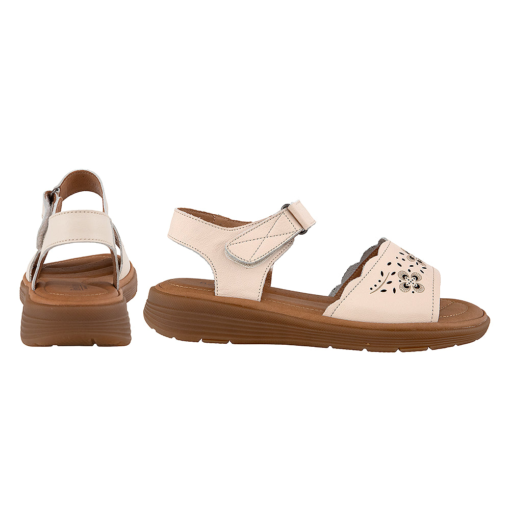 Sandale comode dama bej 53308 crem