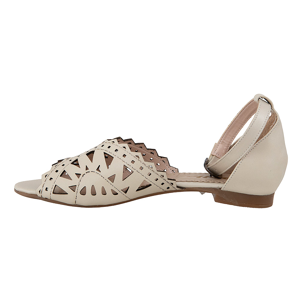 Sandale decupate 3397 crem