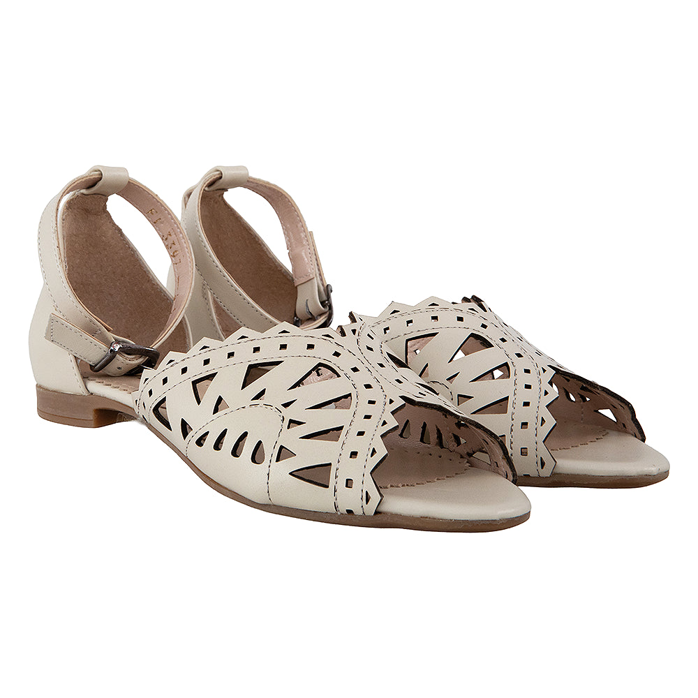 Sandale decupate 3397 crem