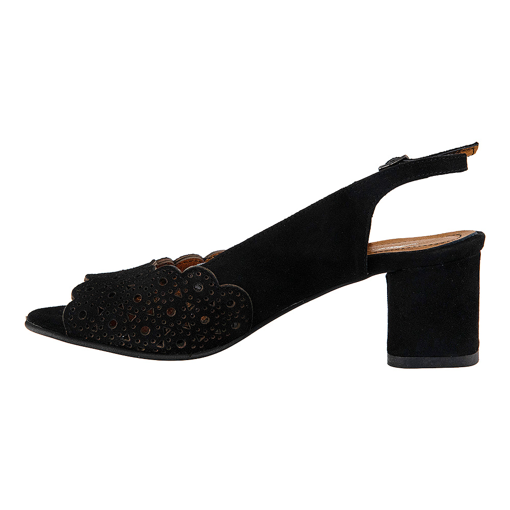 Sandale dama 584 negre din velur