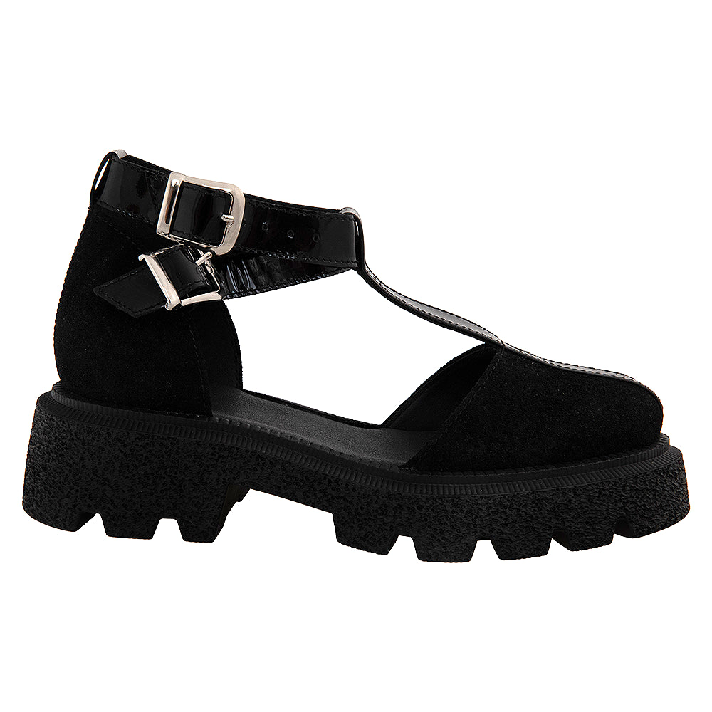 Sandale damă cu platformă 3370 negru