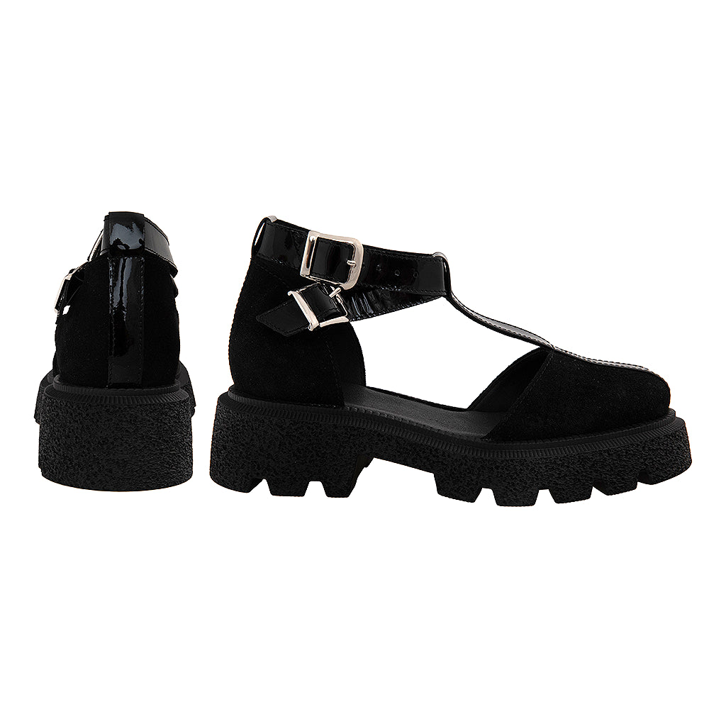 Sandale damă cu platformă 3370 negru
