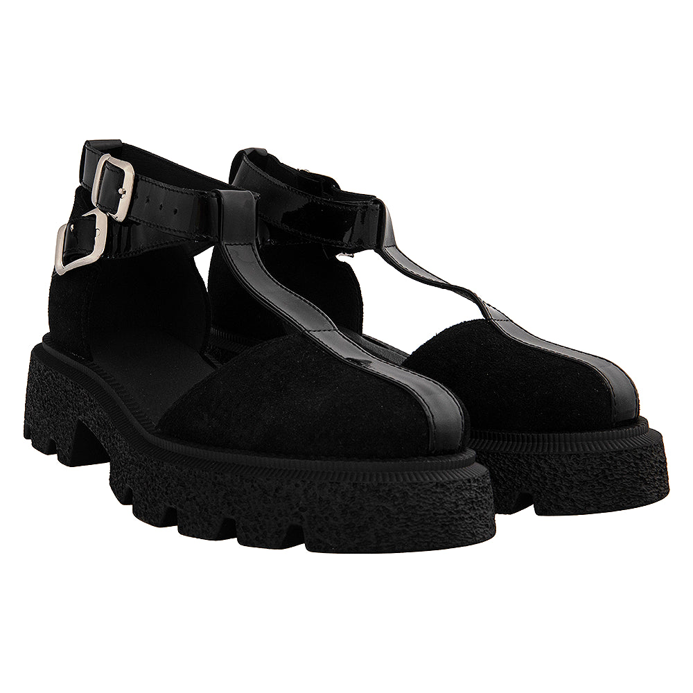 Sandale damă cu platformă 3370 negru